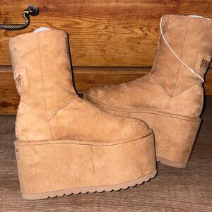 Darker Wavs Atmosphere Suede Platform Uggs Style Boots